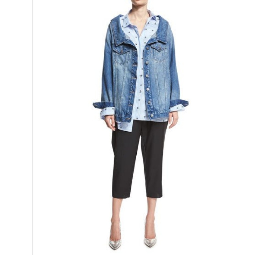 NEW Robert Rodriguez S Printed Stripe Shirt